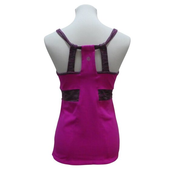 Athleta Prasada Pink Racerback Shelf Bra Athletic Exercise Tank Top Womens Med - Picture 4 of 7